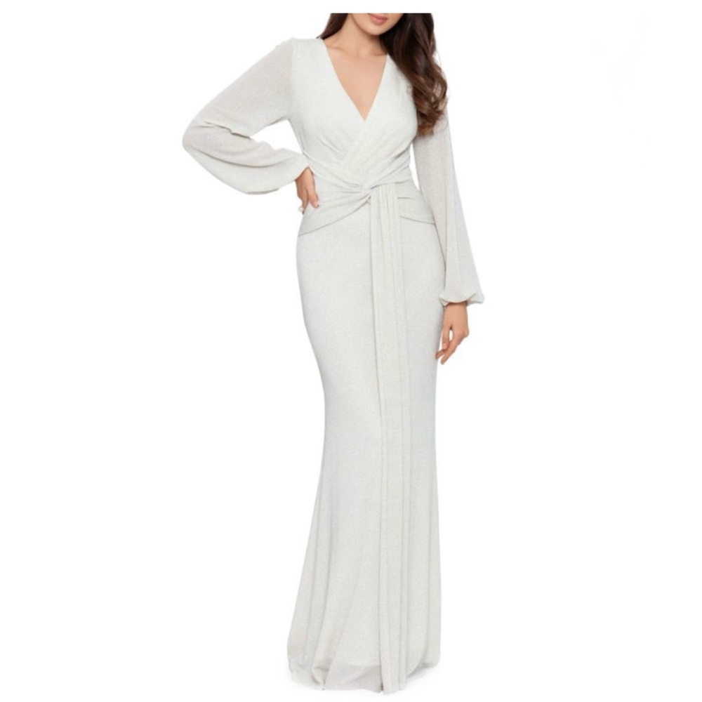 Elegant White Long Sleeve Dress - Picture 7 of 10